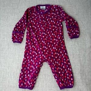 Columbia‎ full body Fleece bodysuit Size 6-12 Months girl foldover cuffs